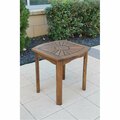 International Caravan Outdoor Sunburst Square and Round Side Table VF4135